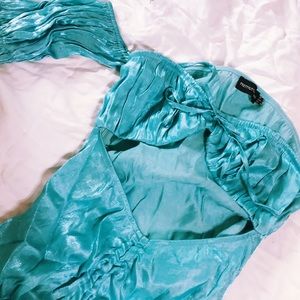 Gorgeous Iridescent Turquoise Summer Dress PLT